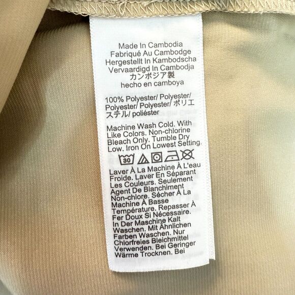 J.CREW Drapey Satin Button-Up Top XS Champagne Shirt Long Sleeve Work Formal B23 - Picture 6 of 8